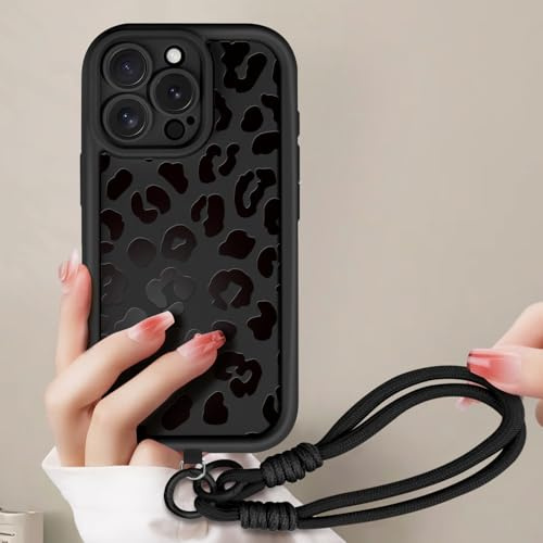 AICISINGN Handyhülle für iPhone 11 Pro Max Hülle mit Armband Schnur, Handykette Schutzhülle mit Aesthetic Leopard Muster mit Kordel zum Umhängen Cover Case für iPhone 11 Pro Max, 01