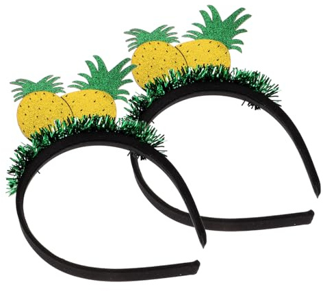 PENIKOKO 2 Stück Party Haarreifen im Ananas Stil aus Filzstoff Gelbes Stirnband für Geburtstag und Festliche Events Tropischer Kopfschmuck für Damen