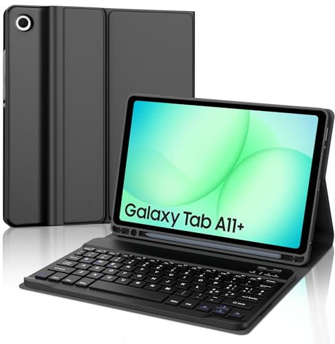 JADEMALL Tastiera per Samsung Tab A11+/A11 Plus 11 2025 | Italiana QWERTY Tastiera Bluetooth Bluetooth Magnetica Staccabile per Samsung Galaxy Tab A11+ Plus 11 2025, Nero