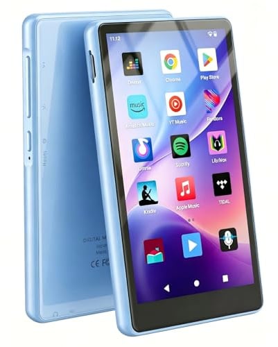 Android 13 MP3 Player Spotify mit Bluetooth und WiFi,4,5 Zoll mit 96GB | Musikplayer MP3 und MP4 Player für Kinder mit Libby, Audible und Spotify Kids,2000 mAh Akku，Erweiterbare 1-TB-Speicherkarte