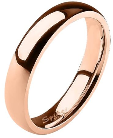 Bungsa 54 (17.2) Titan Ring Rosegold Damen - Ring aus rosé-Goldenem Titan für Damen & Herren - roséfarbener Damenring/Herrenring - SCHMUCKRING für Frauen & Männer roségold Titanium