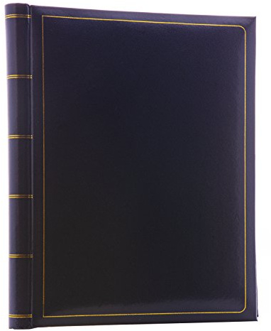 Kenro Grafton Series Navy Traditional Leatherette Spiral-Bound Photo Album with 40 Self Adhesive Pages 19x27cm – GT104UE