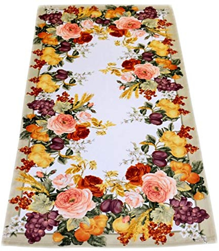 Raebel Tischdecke Pflegeleicht Tischläufer Decke Rosendecke Herbst Druckdecke (35 x 70 cm)