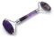 RODEREK Rouleau de massage du visage en améthyste - Rouleau de jade soudé anti-âge - Double cou - Massage amincissant - Véritable rouleau de jade pour les yeux