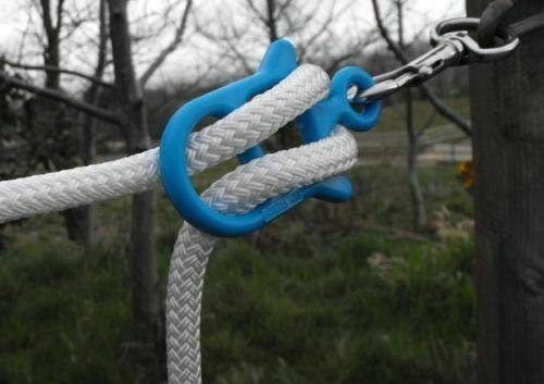 Equipride Idolo Sicherheitsgurt für Pferde und Ponys mit Clip, Schnellverschluss, stabil und zum Binden von Pferdeboxen (blau)