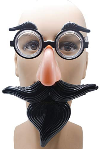 Amosfun Verkleidung Gläser mit Schnurrbart Nase lustige Brille Halloween Party gefallen