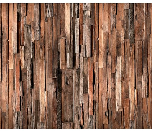 decomonkey Fototapete Holz 300x210 cm Design Tapete Fototapeten Vlies Tapeten Vliestapete Wandtapete moderne Wand Schlafzimmer Wohnzimmer Holzwand Brett