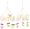 Ostern Schriftzug Anhänger Holz Easter Hello Spring Wanddeko Vogel Deko Aufsteller Wand Objekt Wandschild Osterdeko Osterschmuck Frühlingsdeko Kinder Party Geschenk