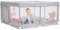 BEJOY Laufstall Baby Laufgitter 125 cm, Kompakt und Stark, Schaumstoffschutz, Rutschfester mit Transparentem, Atmungsaktivem Netz, Reißverschluss für Babys und Kleinkinder, Indoor & Outdoor