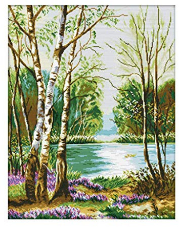 Tubayia Stickpackung Kreuzstich Landschaft Kreuzstichpackung Stickbild Vorlage Zählmuster Wandbilder