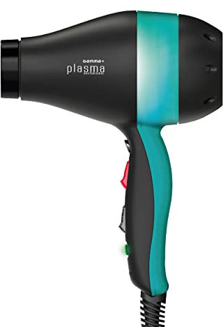 GAMMAPIU' PLASMA BACTERICIDAL Professioneller Haartrockner mit Desinfektionswirkung Schwarz/Grün, Made in Italy, Professioneller Haartrockner mit bakterizider UV-Lampe 1700-2000W