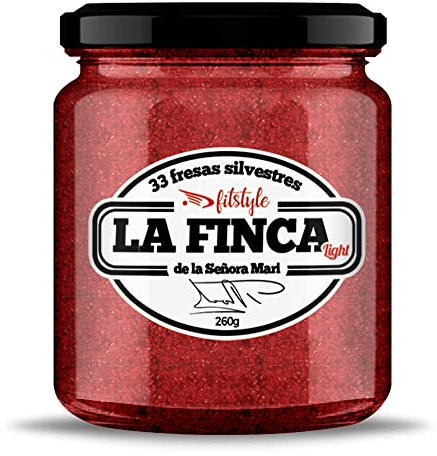Mermelada de Fresa (77%) Sin Azúcar añadido 260g | Light y con menos de 57 calorías | Con fruta ecológica y sabor intenso