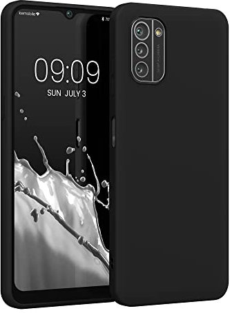 kwmobile Hülle kompatibel mit Nokia G21 / G11 Hülle - weiches TPU Silikon Case - Cover geeignet für kabelloses Laden - Schwarz