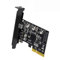 NFHK USB 3.2 Gen2 Type-C 20Gbps USB-C to PCI-E 4X Express Card Adapter for Desktop Motherboard