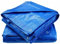 WDB - Plane Abdeck-Plane Wasserdicht Gewebe-Plane mit Ösen - Tarp - Schutzplane für alle Wetterbedingungen - Reisfest - Winterfest - Blau - 3 x 3 m