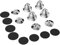 Brollitest Speaker Spikes, Stainless Steel Speaker Absorber Isolation Feet For Turntable Subwoofer etc HiFi Systems, Silver