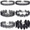 PLABBDPL Choker,Spitzen Choker, 6Pcs Halsketten Set, Tattoo Gothic Spitze Choker Ketten Stretch Samt Classic,schwarz,Choker Halskette Schwarz,Schwarz Gothic Halsband Tattoo Spitze Punk Halskette Damen