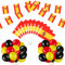 BBTO Set de Drapeau Espagnol avec Guirlande de Bannières de Drapeau Espagnol 10 Drapeaux à Main Espagnols 30 Ballons Noirs Rouges Jaunes pour Décoration de Fête d'Envoi à Thème Patriotique (Espagne)