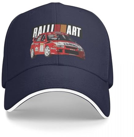 BEABAG Basecap Evo 6 TME WRC RALLIART Mitsubish Evolution Enkei Tommi M kinen Baseballkappe Golfmütze Herren Golf Cap Hut für Damen Herren