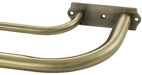 Doppelte Gardinenstangen, 71,1 - 121,9 cm, antike Bronze, doppelte Gardinenstangen, zum Umwickeln von Doppelfenstern, Raumverdunkelung, Gardinenstangen, verstellbarer 2,5 cm Durchmesser vorne und 1,6