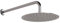 Kit doccia satinato con braccio 35 cm e soffione 25 cm in acciaio inox, ugelli anticalcare e attacchi standard G 1/2, GEMINI