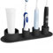 Linkidea Portaspazzolino elettrico, Supporto per spazzolino in silicone per manico grande, Organizer per spazzolino da banco a 4 scomparti compatibile con Oral-B DB4010, Pro 100 CrossAction(nero)