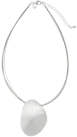 Leslii Damen-Kette Kurze Kette Pure mehrfacher Halsreif Collier Silberne Modeschmuck-Kette Matt Silber