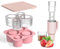 MARUKO Silicone Ice Cube Tray with Lid for Stanely Cup, Tumbler Ice Mould, Cylinder Silicone Ice Cube Trays for Freezer, Cocktails, Whiskey, Coffee and Juice, BPA Free, Dishwasher Safe (Pink)