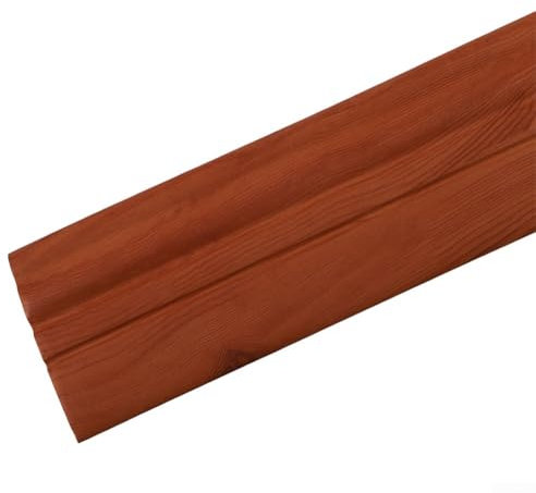 Battiscopa in schiuma flessibile, 3 metri, tocco decorativo, resistente all'umidità (venatura del legno marrone)