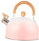 Sharplace Bouilloire sifflante en Acier Inoxydable 3 L, Bouilloire sifflante, théière, théière de Table pour Voyage, randonnée, Pique-Nique, Rose