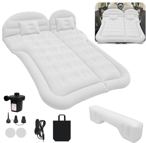Auto Luftmatratze SUV Aufblasbare Matratze mit Pumpe MPV Air Bett Camping Auto Kissen Dickere Rücksitz Luftmatratze mit Zwei Kissen Für Camping Reisen Hinterhof Strand