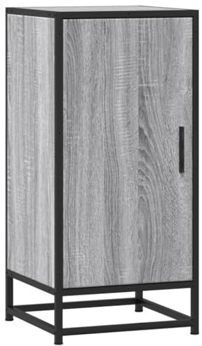 vidaXL Sideboard Grau Sonoma 35,5x35x76 cm Holzwerkstoff und Metall