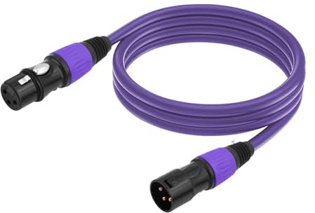 3 pin male to female microphone cable with gold plated connector for studio performance 5 long