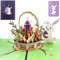 Osterkarte 3D Pop up Grußkarte,3D Osterkarten mit Umschlag,3D Karte Ostern,Osterkarten 3D Karten Pop Up Grußkarten,DIY Grußkarte für Kinder Ostergeschenk Geschenkkarte