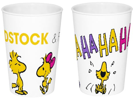 Trinkbecher Peanuts Woodstock 2er Set 330ml PP | GEDA Labels | Snoopy | Trinkbecher | Kunststoff