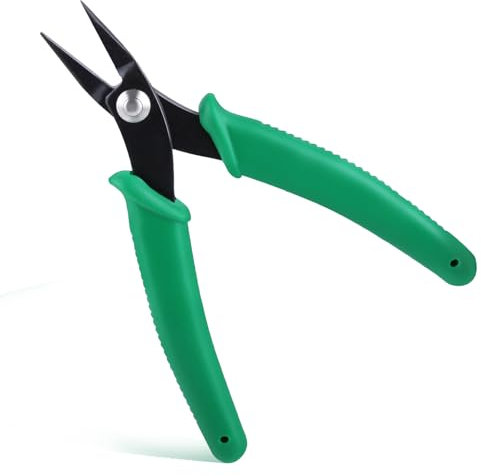 INJOYTEC 5.5 Inch Mini Long Nose Jewelry Pliers - Precision Pointed Tweezer Tip with Flat Smooth Jaws for Opening/Closing Jump Rings, Wire Work and Fine Crafts