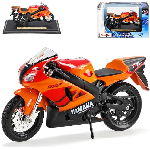 Generisch Yamah. YZF-r7 Orange Enduro Mit Sockel 1/18 Modellmotorrad Modell Motorrad