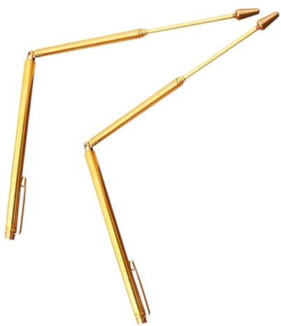 Mipcase 2 Pièces Souverain de dragon d'antenne baguette de sourcier portable bâtons de sourcier spirituel long de sourcier baguette en cuivre TIDES DE DIVINAT DE LASS SUPE