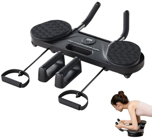 Pilates Reformer – Multifunktionaler Bauchtrainer mit abnehmbarem Unterrad | Fitnessgerät für Ganzkörper- und Bauchmuskeltraining | tägliche Routine für Zuhause und Schlafzimmer