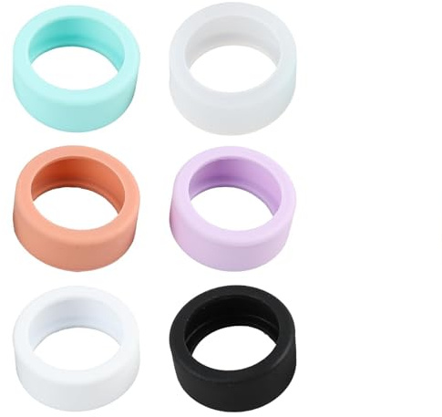 6Pcs Ring Cover Compatible with Ultrahuman Ring AIR Oura Ring Gen 3/4 Heritage/Horizon/Ceramic, Ring Protector Anti-Scratch Elastic for Men Women, Surport Charging with Cover on, Size 6 to 10, 6Colour