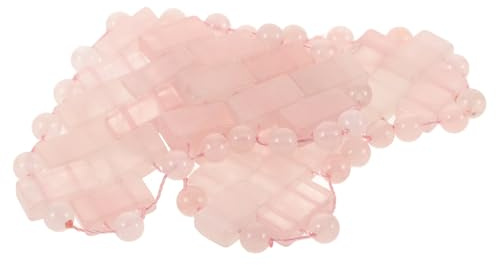 Herzförmige Rosenquarz Stein Augenmaske Rosa Event für Kühlende Massage