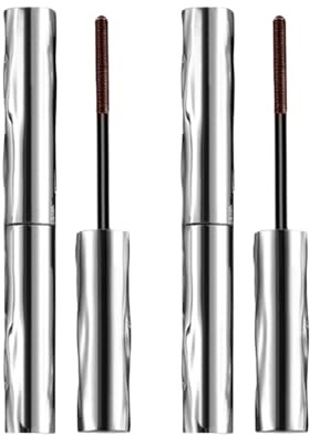Iron Eye Mascara Facelove, Faccelove's Ironeye Mascara mit Metallbürste, Wimperntusche Wasserfest, Metal Mascara für ältere Frauen, Iron Wand Tubing Mascara, Wimperntusche, Brown, 2 Pc