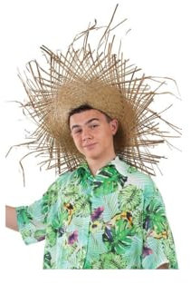 DISBACANAL Sombrero de Paja desfilorchado