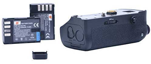 DSTE DMW-BGG9 DMW-BGG9GK Vertical Battery Grip with (2) DMW-BLF19 Batteries Compatible with Panasonic Lumix G9 DC-G9 Camera