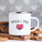 CADEAUX.COM - Mug Personnalisé En Émail - En Amoureux - Idée Cadeau Personnalisé Avec Prénom et Message