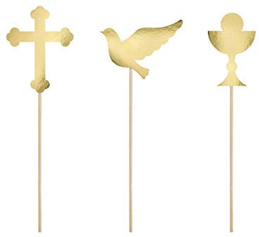 Cake Topper Farbe Gold Erstkommunion