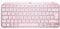 Logitech MX Keys Mini Kabellose Tastatur, Kompakt, Bluetooth, Hintergrundbeleuchtung, USB-C, Kompatibel mit Apple macOS, iOS, Windows, Linux, Android, Metallgehäuse - Rosa