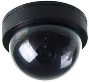 Dummy Dome Imitation Dummy CCTV Security Dome Cameras With Flashing Red LED Light Indoor Outdoor Use for Homes & Business