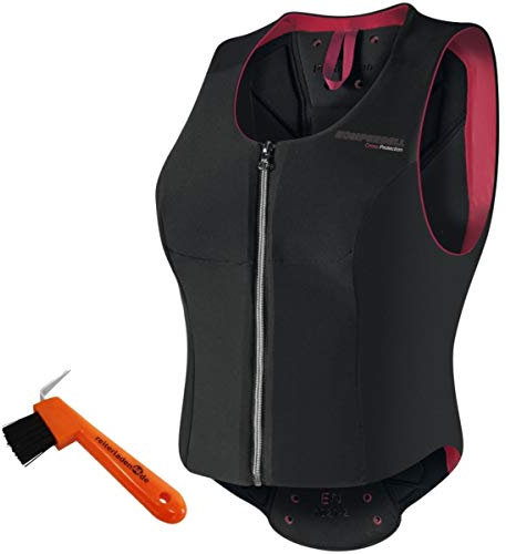 Komperdell Damen Rückenprotektor Ballistic Flex FIT Woman schwarz/Coral S + Hufkratzer Reiterladen24