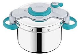Seb Cocotte-Minute 7,5 L, Induction, Autocuiseur inox, Poignées Rabattable, Livret 100 Recettes, Fabriqué en France, ClipsoMinut'Easy+ P4904816